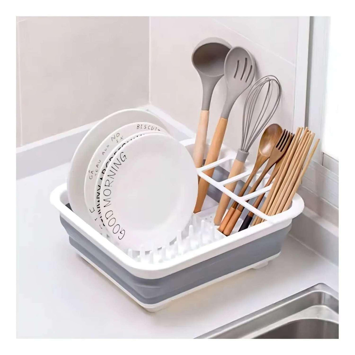 Escurridor Cocina Plegable Compacto Plástico Resistente