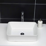 Lavamanos-Sobreponer Rectangular Porcelana 48 x 37 cm Blanco Tipo Vessel