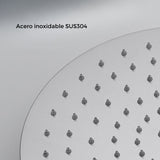 Regadera Acero Ultraplana 25 cms Redonda Alta Calidad Sin Tubo