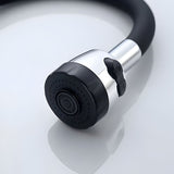 Grifería Flexible Negro Lavaplatos Cuello Silicona 360° Mesa