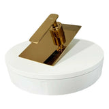 Mezclador Monocontrol Ducha Plano Oro Rosa 18 x 12 cm Empotrado con Manija 11 cm