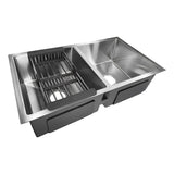 Lavaplatos Doble en Acero 304 Satin 77 x 45 x 21 cm | Alta Resistencia y Diseño Moderno