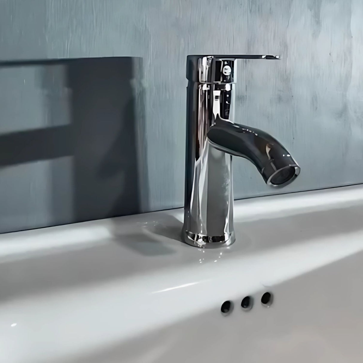 Set Lavamanos Espejo PVC Resistente Humedad - Mueble 2 Puertas Gris Mármol