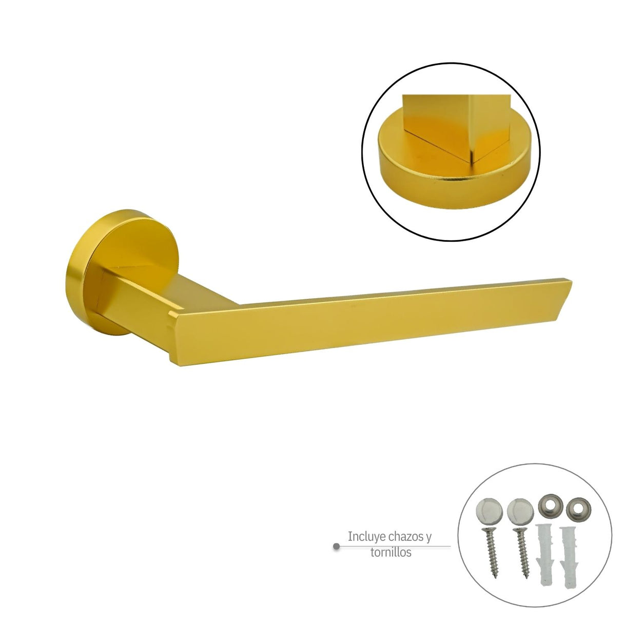 Toallero de Manos Amatista Dorado Aluminio - Alta Calidad