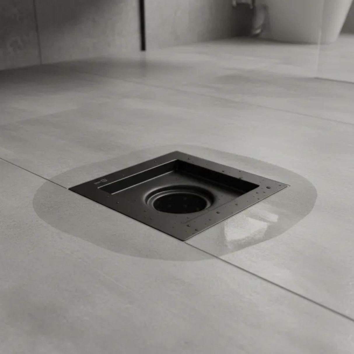 Rejilla Piso Cuadrada 10 X 10 Negro Mate Diseño Moderno SS304