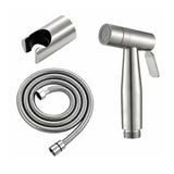 Kit Ducha Bidet Acero Inoxidable 304 Satinado Con Manguera Y Soporte Higiénico Para Baño