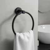Juego Accesorios Baño Singolo X 6 Negro Mate Diseño Moderno