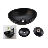 Kit Lavamanos Negro Sobreponer Griferia Negra Desague Push