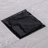 Rejilla De Piso Cuadrada Negro Mate Invisible Vintage 10 x 10 cm