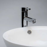 Grifería Monocontrol Lavamanos Alto Cuello Recto Largo | Diseño Moderno para Baño Premium