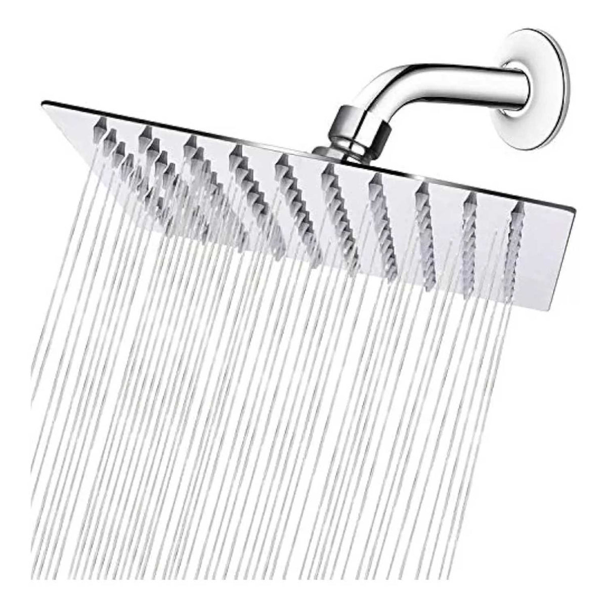 Regadera cuadrada para ducha con acabado de alto brillo