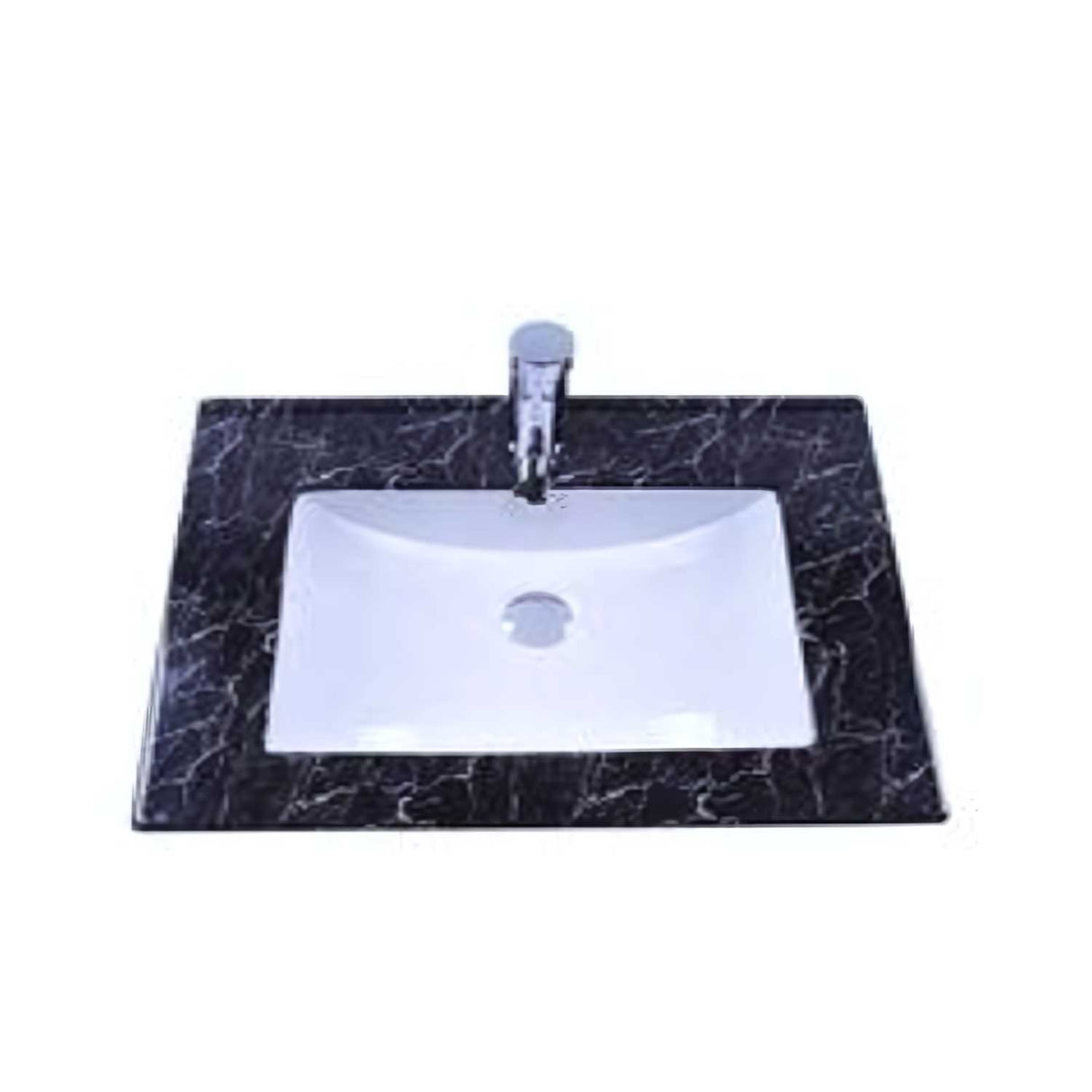 LAVAMANOS INTEGRADO EN PORCELANA NEGRO 60*47CM