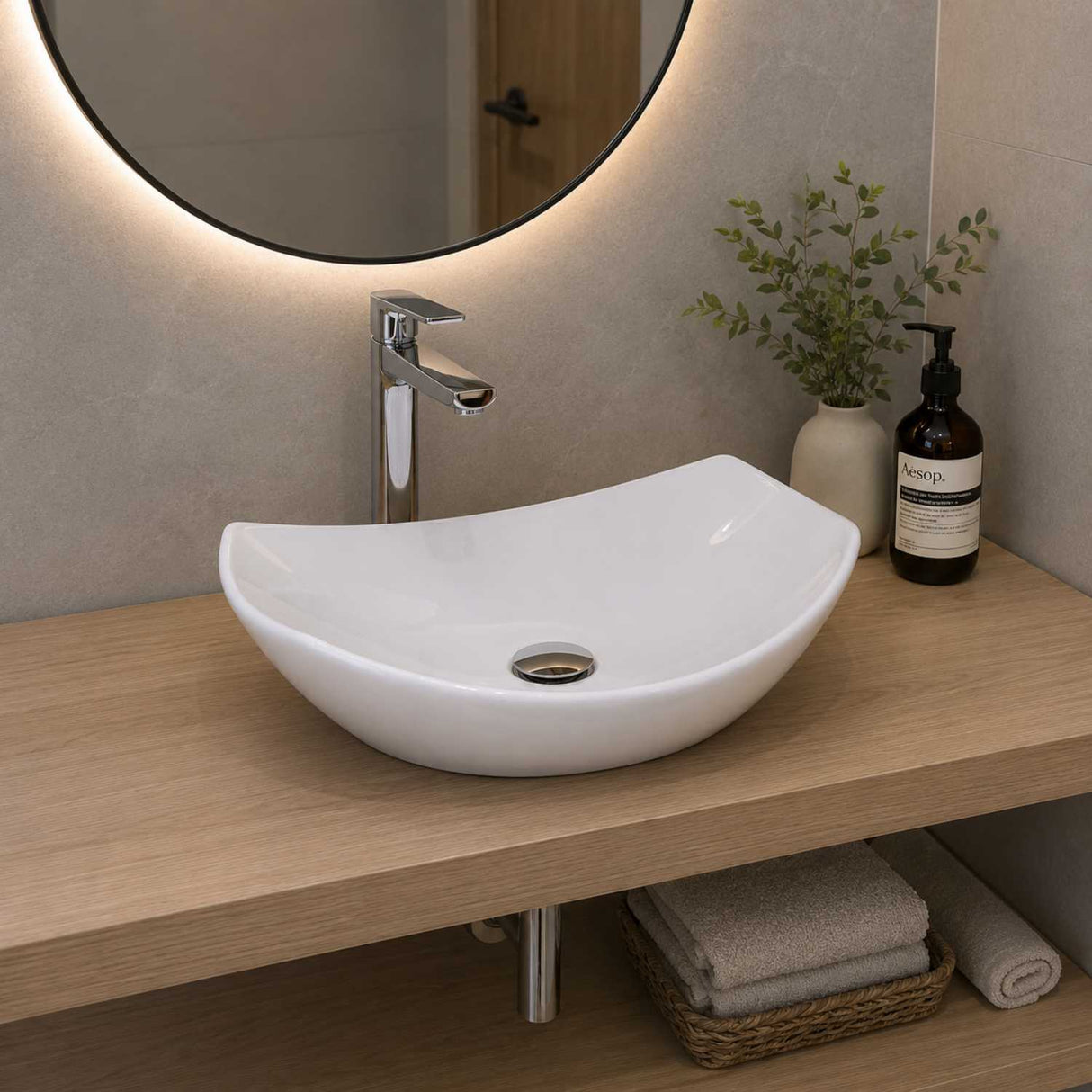 Lavamanos Arcad Beige 41*38*15.5cm