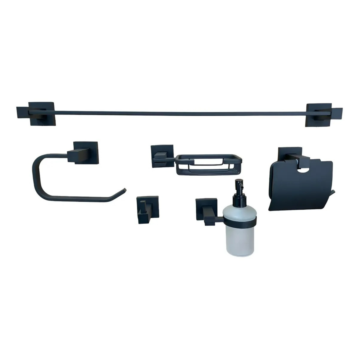 Kit de Accesorios para Baño Schwarz Negro de 6 Piezas