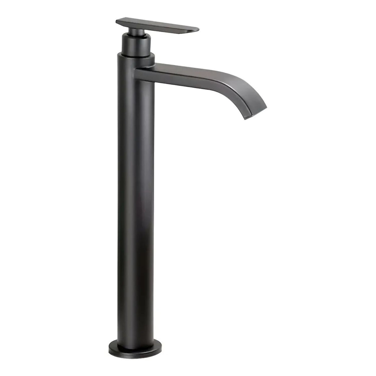 Llave Alta para Lavamanos Cascada 30,5 cm Agua Fría Negro Mate