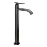 Llave Alta para Lavamanos Cascada 30,5 cm Agua Fría Negro Mate