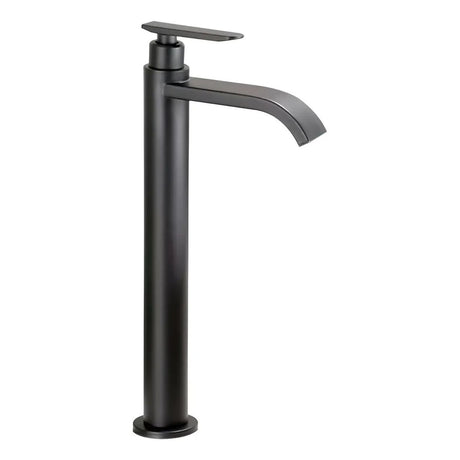 Llave Alta para Lavamanos Cascada 30,5 cm Agua Fría Negro Mate