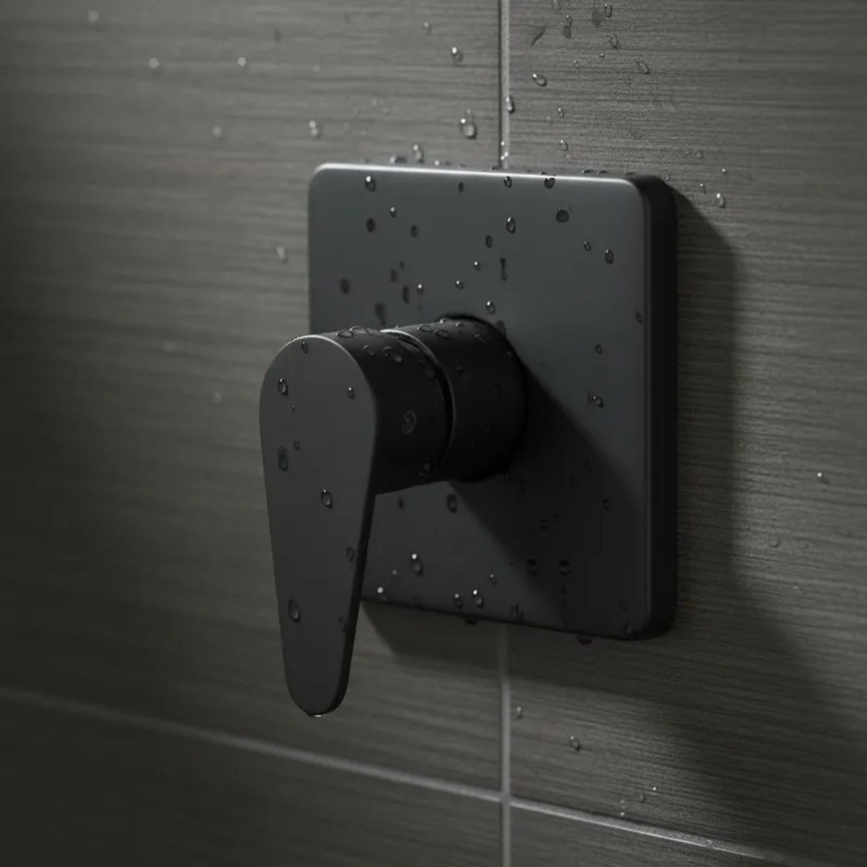 Mezclador Ducha Monocontrol Posto Negro Mate Cuerpo Latón