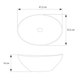 Lavamanos Tipo Canoa Mármol Betas Bone/blanco 60 cm 35 cm