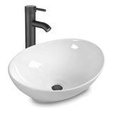 Kit Completo Lavamanos Blanco Canoa- Desagüe -griferia Negra