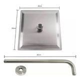 Kit Ducha 20cm + Griferia Agua Fria + Monocontrol Cromado