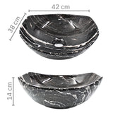Lavamanos de Sobreponer Ónix en Porcelana 42 × 38 × 14 cm