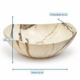 Lavamanos de Sobreponer Terracota 42 x 38 x 14 cm - medidas
