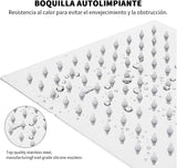 Ducha Regadera Metálica Cuadrada 20 Cms-cromo Incluye Tubo