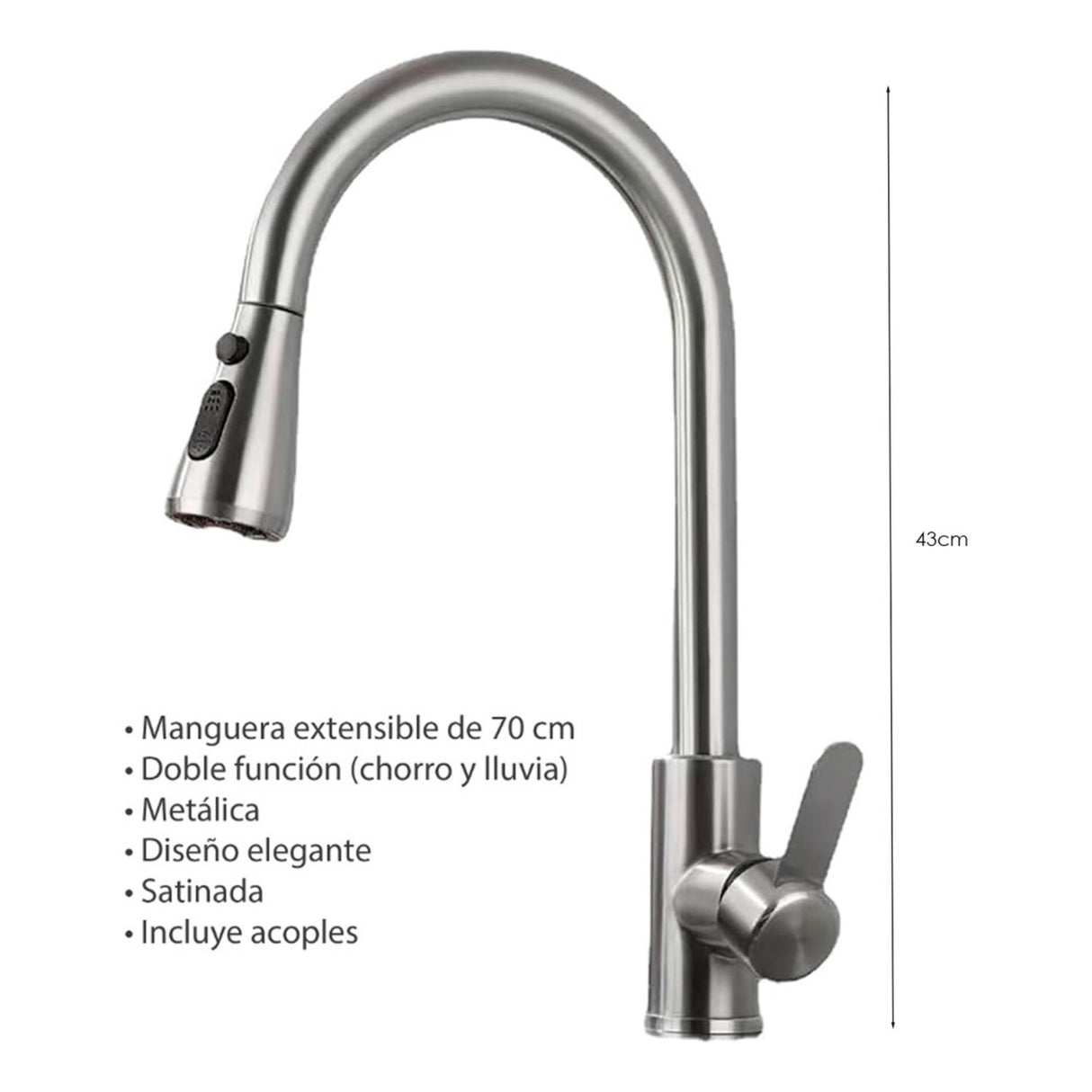 Griferia Lavaplatos Llave Flexible