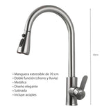 Griferia Lavaplatos Llave Flexible