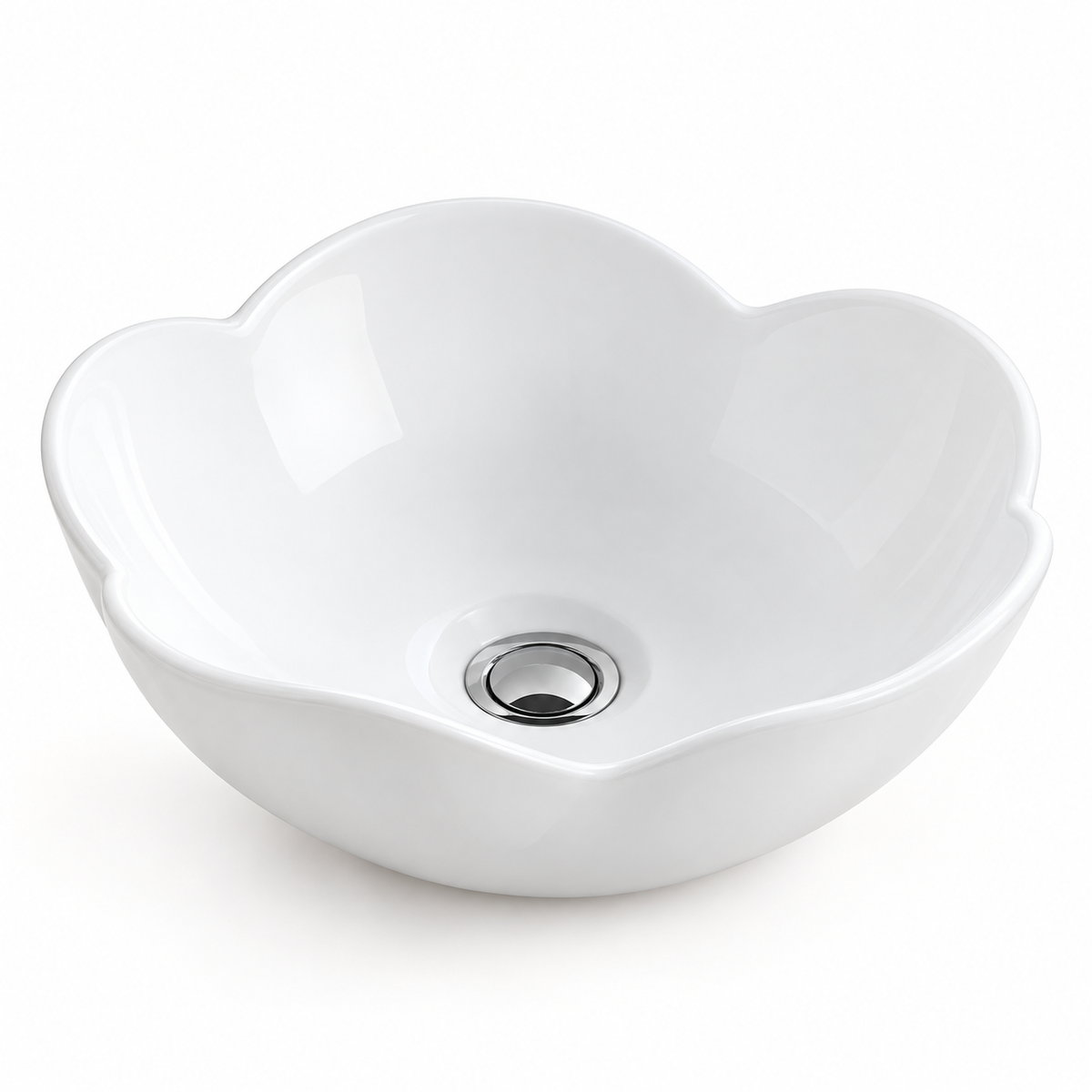 Lavamanos de Sobreponer Flor Blanco Ø40 cm - imagen principal