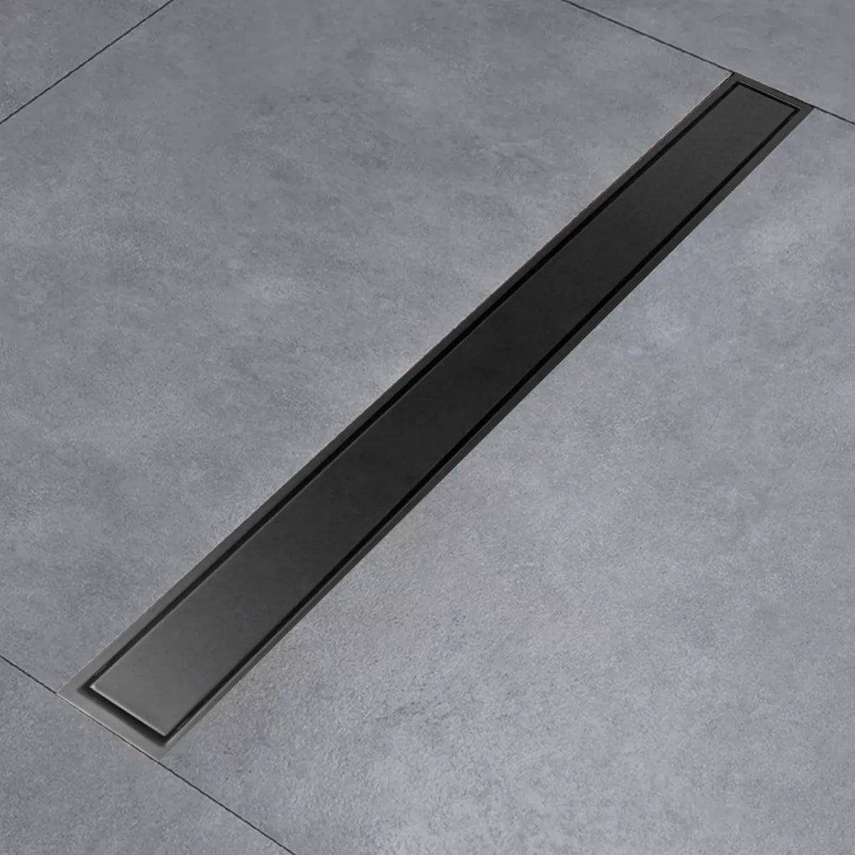 Rejilla Sifón Piso Invisible 60cm X 10cm Acero 304 Negra