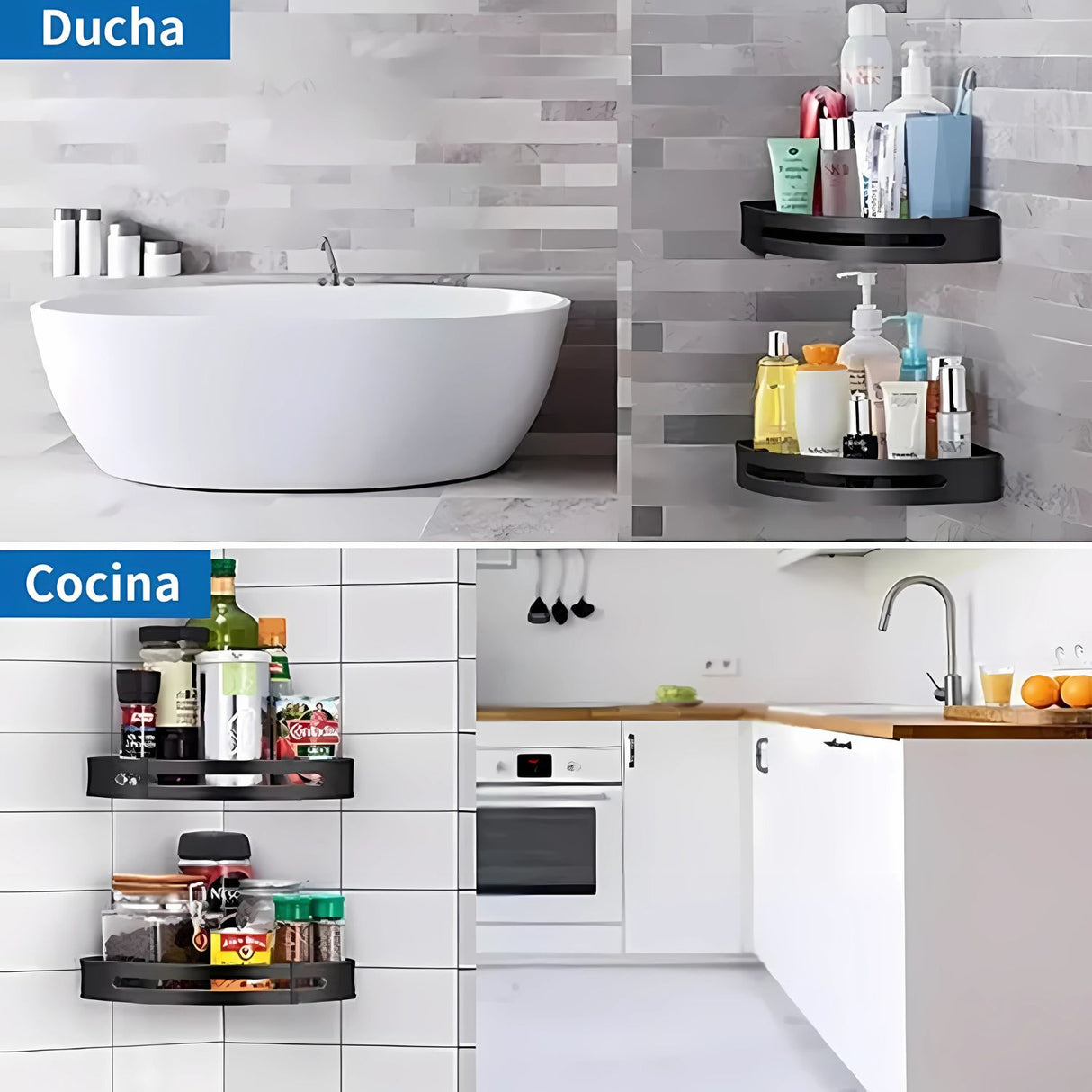 Repisa Esquinera Negra para Baño: Elegancia y Funcionalidad sin Complicaciones