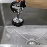 Grifería Cocina Industrial Pared Metálica - Cromo - 8” (20 cm) - Racores Ajustables