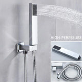 Kit Grifería Ducha Monocontrol con Regadera de 25 cm y Ducha Teléfono con Soporte Cromo.