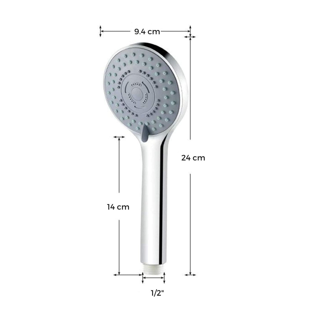 Mango de Ducha Teléfono Multifunción – ABS de Alta Calidad, Cromo
