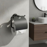 Juego Accesorios Baño Singolo X 6 Negro Mate Diseño Moderno