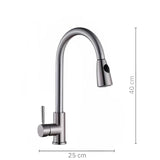 Grifería Monocontrol Lavaplatos Angora Extensible Satín