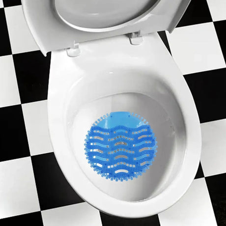 Pantalla desodorante antisalpicaduras para orinal azul en EVA de 17 x 17 cm, vista 6