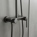 Ducha de mano de columna Lusso gris concreto