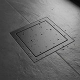 Rejilla Piso Cuadrada 10 X 10 Negro Mate Diseño Moderno SS304