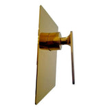 Mezclador Monocontrol Ducha Empotrado Oro Brillante 18x12 cm con Manija 11 cm