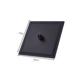 Ducha Sencilla Negra Cuadrada 20 cm con Tubo
