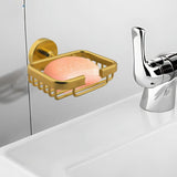 Jabonera Tipo Canasta en Aluminio de Alta Calidad - Acabado Dorado