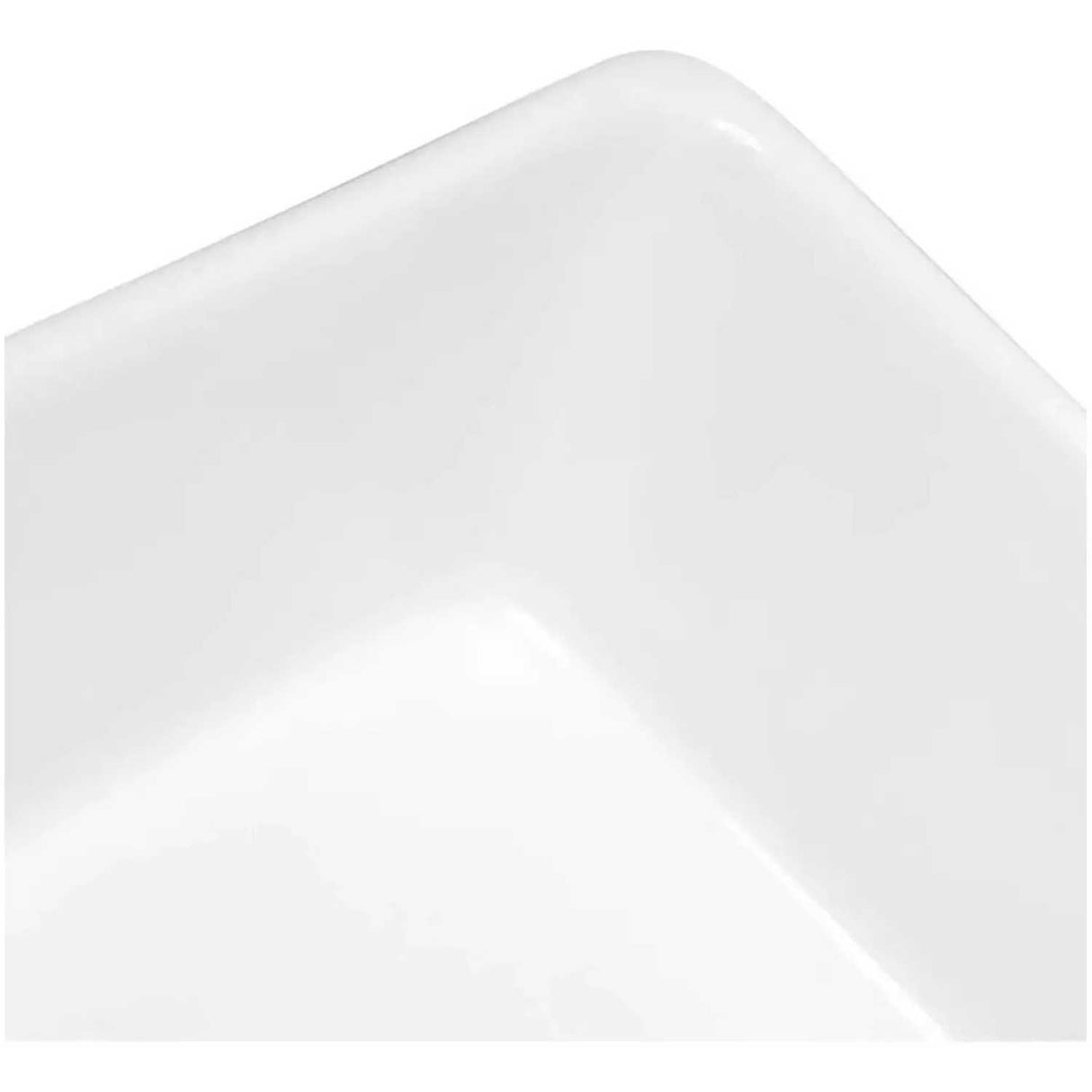 Lavamanos de Sobreponer Cuadrado Cerámico Blanco 39 × 39 cm