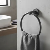 Juego Accesorios Baño Singolo X 6 Gris Concreto Diseño Moderno