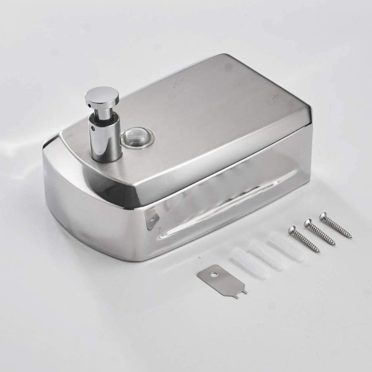 Dispensador Jabón 800 Ml Acero Inoxidable 304 Institucional, Alta Calidad