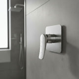 Mezclador Ducha Monocontrol Volare Níquel Texturizado Diseño Moderno