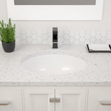 Lavamanos De Bajo Poner Vancouver Blanco Ovalado Con Rebose - 33x29x17 Cm | 42x34x20 Cm | 47x39x19 Cm