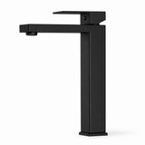 Grifería Alta Monocontrol Paris Negra en Acero Inoxidable 30 cm para Lavamanos